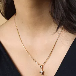 GARNISHA Gold-Plated Leaf Pendant With Chain-picture-26