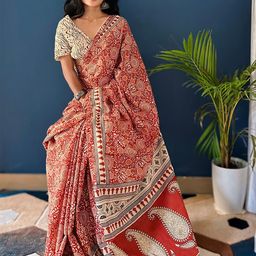 anouk rustic Anouk Paisley Bagru Saree-picture-14