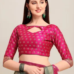 DIVASTRI Floral Zari Art Silk Banarasi Saree image 4