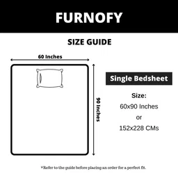 FURNOFY Grey Ethnic Motifs 130 GSM Single Bedsheet with 1 Pillow Covers image 5