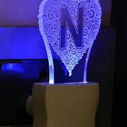 1ST TIME White & Transparent 4-Pcs 3D Illusion LED Plug Night Lamps image 4