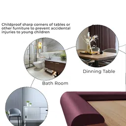 BAESD Kids Proofing Edge & Corner Guards Childs Safety - L-Shape - Maroon image 2