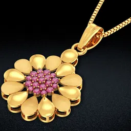 Joyalukkas Women 22KT Gold Elegant Gemstone Pendant 5.21gm-image-21