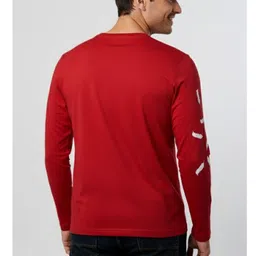 AUTNA Typography Printed Round Neck Long Sleeves Cotton T-shirt image 2