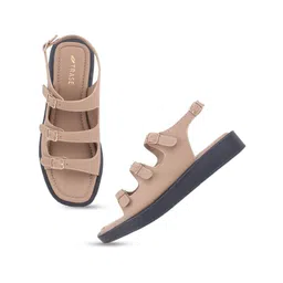 TRASE Women Open Toe Flats with Buckles image 4