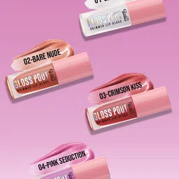 GLAM21 Gloss Pout Shimmer High Shine Glossy Finish Lip Gloss 7 g -Bare Nude 02 image 3