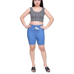 MIRAKSH Blue Denim Shorts-picture-12