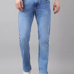 Richlook Men Comfort Slim Fit Mid-Rise Light Fade Stretchable Jeans-picture-35