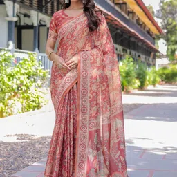 ALMAARI FASHION Ethnic Motifs Printed Pure Cotton Kanjeevaram Saree-picture-23