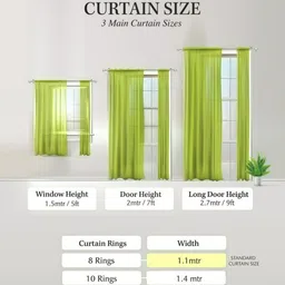 UrbanArts Multicoloured Set of 2 Room Darkening Door Curtain image 3