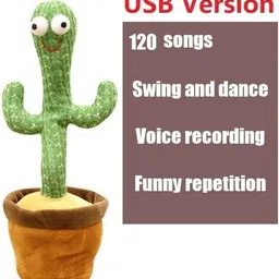 karbd Dancing Cactus USB Chargeable Baby Singing Recording Repeat What You Say image 5