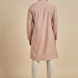 Anouk Geometric Woven Design Mandarin Collar Straight Kurta image 4