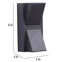 GAUVIK Black Aluminium Frustum Shaped Wall Lamp image 3