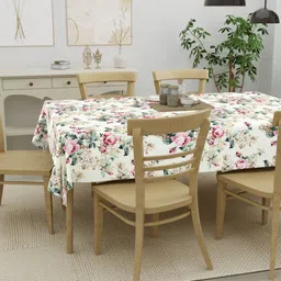 The Home Story Off White Cotton Table Covers image 5