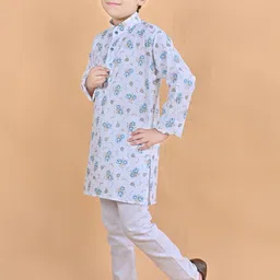 BT DEZINES Boys Floral Printed Regular Kurta with Pyjamas image 4