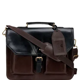 Walrus Unisex Textured Leather Laptop Bag image 1