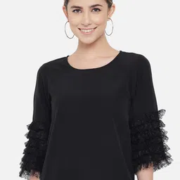 OTIRA Women Solid Round Neck Regular Top-image-9