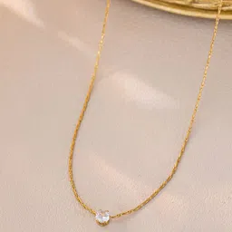 Designs & You Gold-Plated Stainless Steel Oval Pendant With Chain image 5