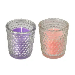 Myntra Elegant Homes Multicoloured & Purple 2 pieces Jar Candle image 4