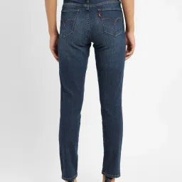 levi's Women's 711 Blue Skinny Fit Mid Rise Jeans image 3