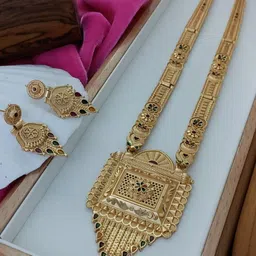 SUBH BANGLES Gold Plated Textured Jewellery Set-picture-34