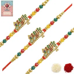 MEIRA JEWELLERY Set Of 3 Rakhi Greeting Card & Roli Chawal-picture-28