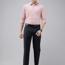 Arrow Manhattan Slim Fit Self-Design Geometric Pure Cotton Formal Shirt image 5