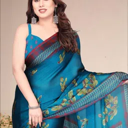 SUPERLAXMI Floral Pure Chiffon Saree-image-61