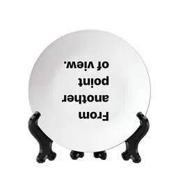 THE QUIRKY HOME White From Another Point Of View Printed Ceramic Decorative Wall Decor image 2