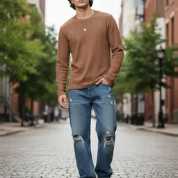 glitchez Geometric Self Design Relaxed Sweatshirt image 4