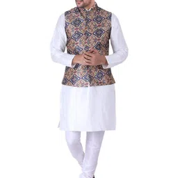 JEXI Men Regular Pure Silk Kurta with Churidar-picture-25
