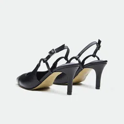 Oroh Leather Party Stiletto Pumps with Bows image 3