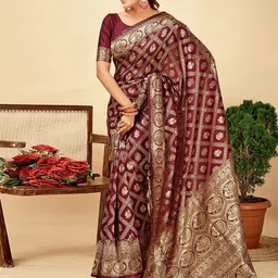 KALINI Floral Zari Banarasi Saree-picture-38