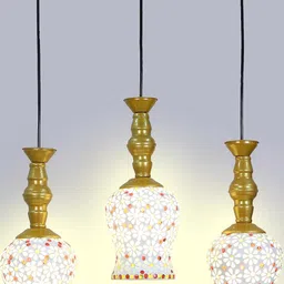 Deco Home Gold-Toned Metal Ceiling Lamp image 2