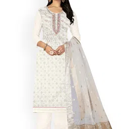 HERE&NOW Embellished Unstitched Dress Material-picture-27