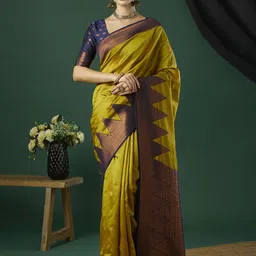 KAYOMMI Woven Design Zari Banarasi Saree-picture-33