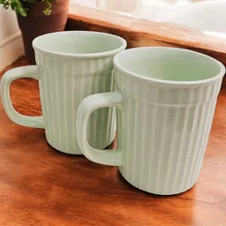 eleven to eleven decor Ceramic Pastel Milk Mug Green image 5