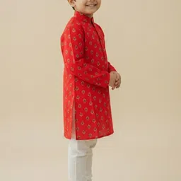 SAKA DESIGNS Boys Ethnic Motifs Printed Regular Kurta with Churidar image 2