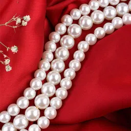 SHONA'S STYLE Pearls Beaded 3-Layered Statement Necklace image 2