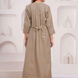 MAYA PRINT Checked Maxi Nightdress image 3
