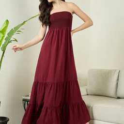 Uptownie Off-Shoulder Crepe Fit & Flare Maxi Dress image 4