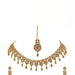 Women Click Stone-Studded Jewellery Set image 2