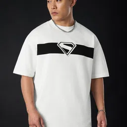 The Souled Store Men Superman Graphic Printed Round Neck Pure Cotton T-shirt-picture-48