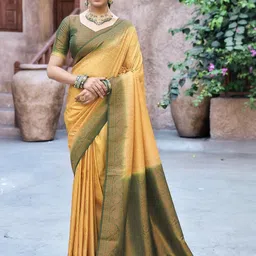 BerMondsey Floral Woven Design Zari Banarasi Silk Saree-picture-30