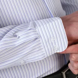 Peter England Men Spread Collar Vertical Striped Cotton Slim Fit Casual Shirt image 3