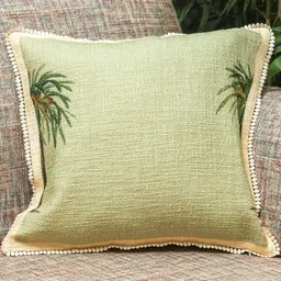 Sangria Set of 5 Palm Stories Cotton Square Cushion Covers image 2