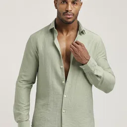 Blu MNKY Men Smart Fit Solid Spread Collar Casual Shirt-picture-15