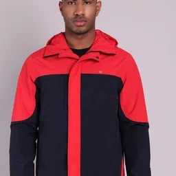 HOUSE OF VEDAS Men Colourblocked Windcheater and Water Resistant Outdoor Sporty Jacket-image-48