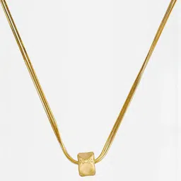 Kushal's Fashion Jewellery Gold-Plated Zircon Studded Pendant With Chain image 4