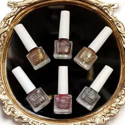 Indie Nails Set Of 6 Metallic Long-Lasting Vegan Nail Polish - 5ml Each-image-15